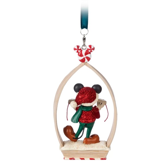 Disney Mickey & Minnie Mouse Holiday Cheer Joy Sketchbook Christmas Ornament Set - Picture 4 of 7